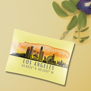 Los Angeles Skyline Latitude and Longitude Trinket Tray
