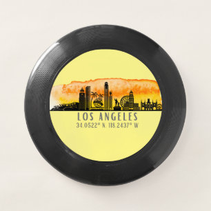 Los Angeles Skyline Latitude and Longitude Wham-O Frisbee