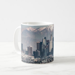Los Angeles Skyline Poster   Downtown LA Cityscape Coffee Mug