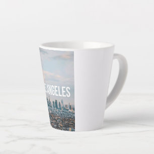 Los Angeles Skyline Retro City Aesthetic Travel  Latte Mug
