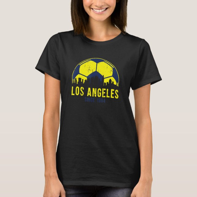 Los Angeles Skyline Soccer Fc Futbol California T-Shirt (Front)