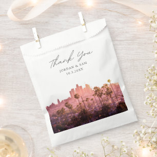 Los Angeles Skyline Wedding Personalized Favor Bag