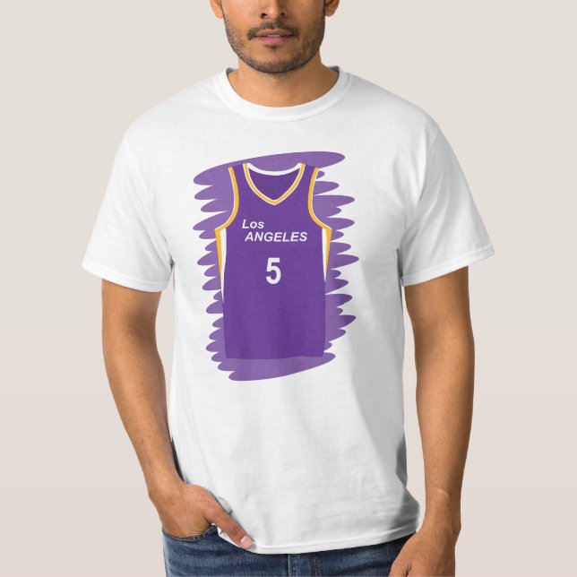  Los Angeles Sparks number 5 uniform T-Shirt (Front)