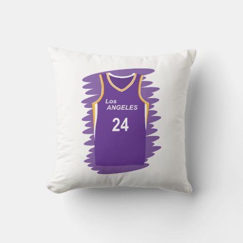  Los Angeles Sparks uniform number 24 Throw Pillow