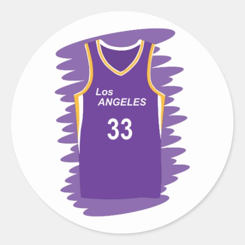  Los Angeles Sparks uniform number 33 Classic Round Sticker