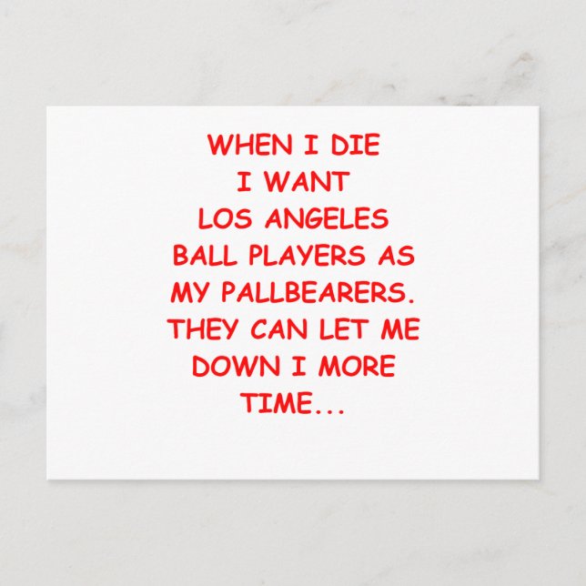 los angeles sports postcard (Front)