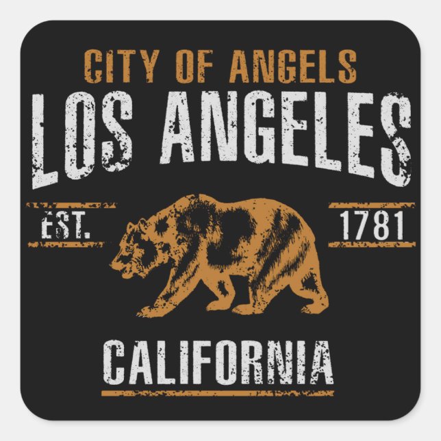 Los Angeles Square Sticker (Front)