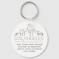 Los Angeles Stylized Skyline | Custom Slogan