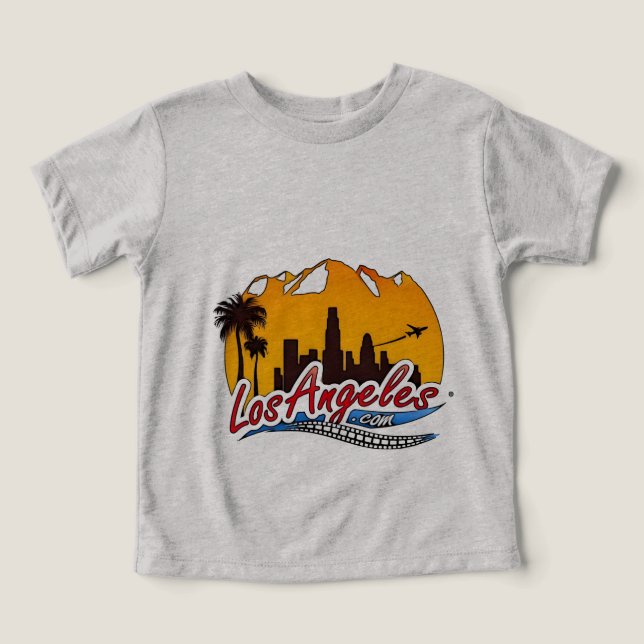 Los Angeles Sunset Skyline T-Shirt Descript Toddler T-shirt (Design Front)