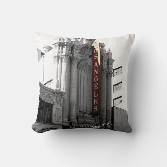 Los Angeles Theater Throw Pillow (Front)
