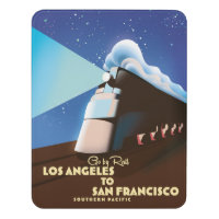 Los Angeles to San Francisco Rail poster