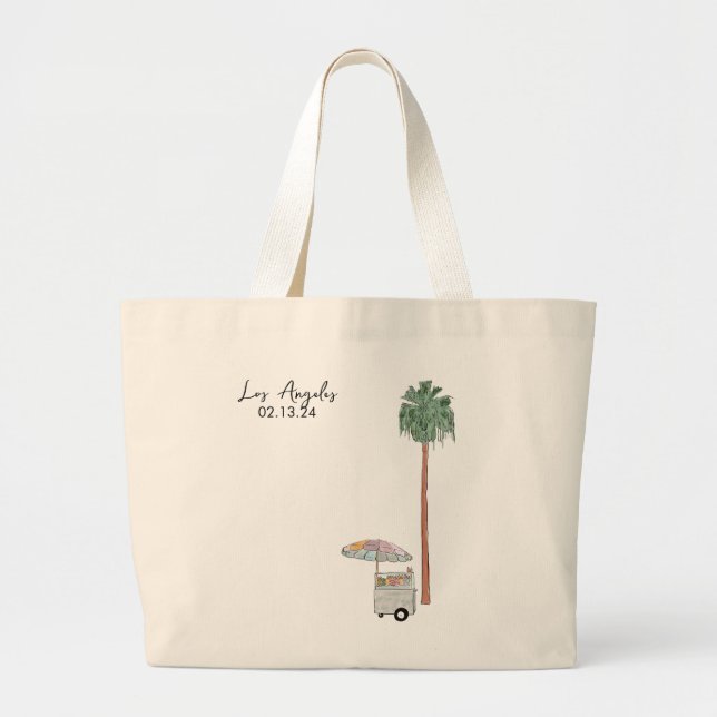 Los Angeles Tote Bag Wedding favor  (Front)