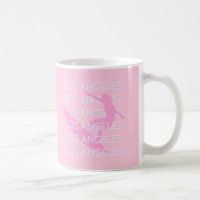 Los Angeles Travel Art, California,  Pink, Preppy