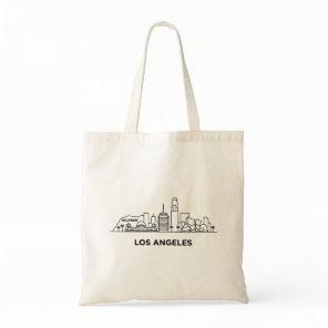 Los Angeles Travel Skyline Minimalist Line Art Tote Bag