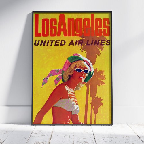 Los Angeles United Air Lines Advertising Poster