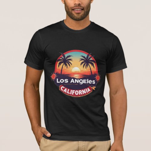 Los Angeles USA City Pride Gift For Visitors 📍 T-Shirt