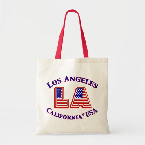 Los Angeles USA Patriotic Logo Tote Bag