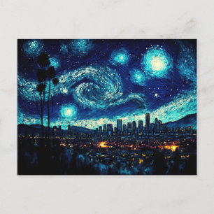 Los Angeles, Van Gogh's Starry Night style Postcard