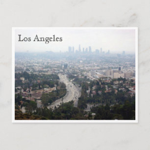 los angeles view postcard