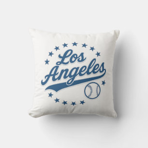 Los Angeles Vintage Baseball Logo Design – Classic Throw Pillow
