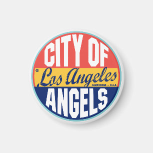 Los Angeles Vintage Label Magnet