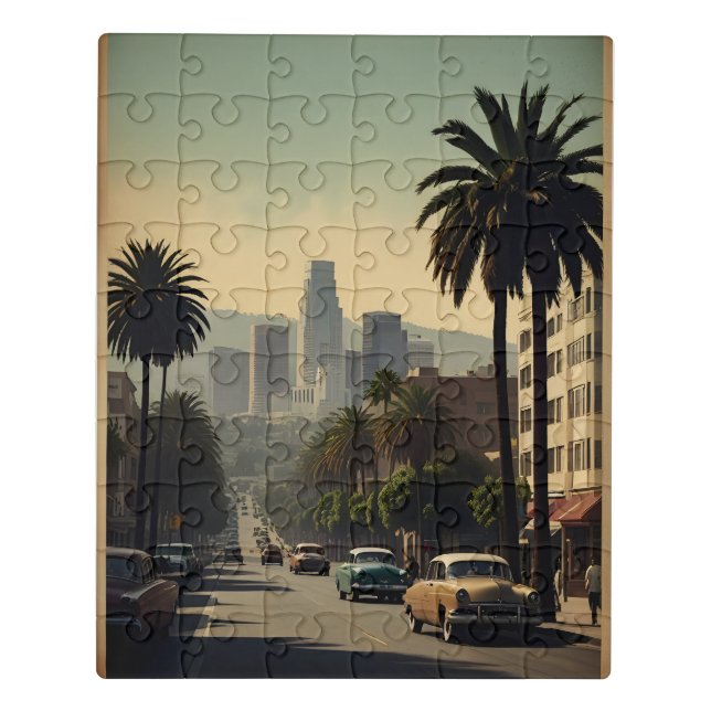 Los Angeles vintage poster Jigsaw Puzzle (Puzzle Vertical)