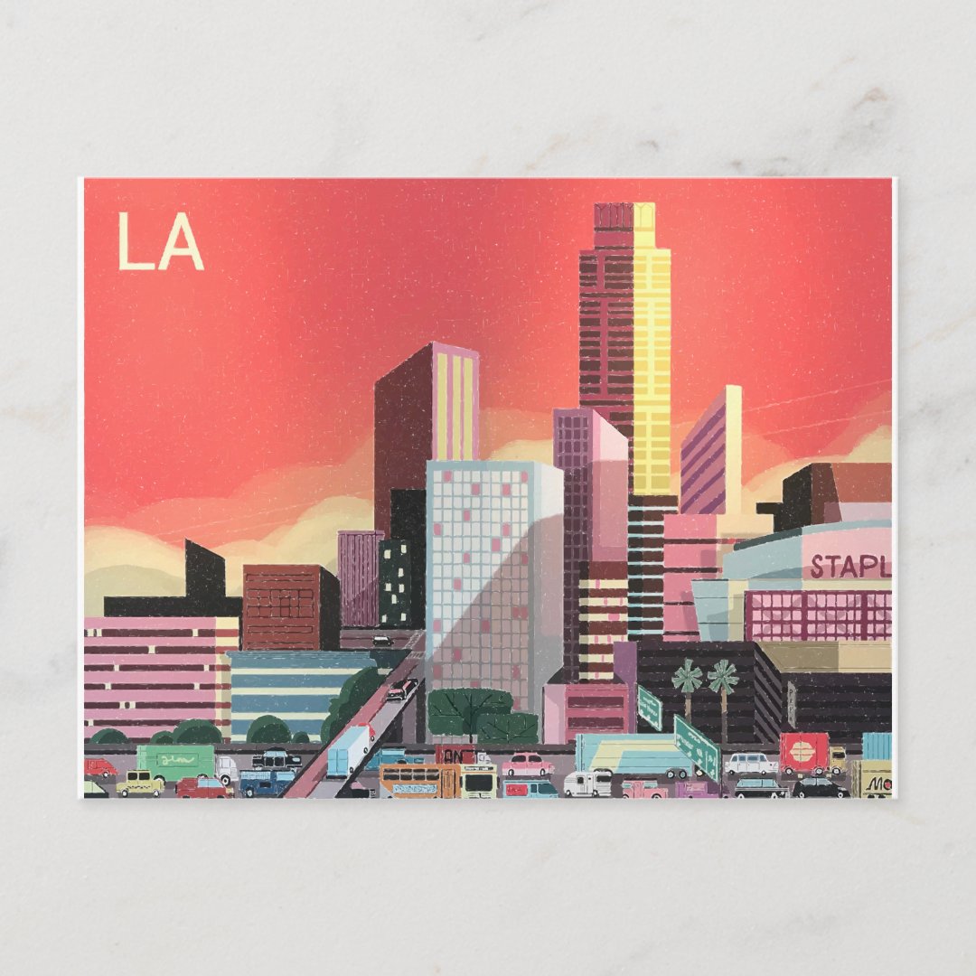 Los Angeles Vintage Travel Postcard Zazzle