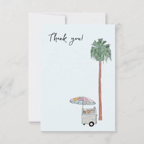 Los Angeles Watercolor Thank you card