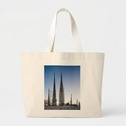 Los Angeles Watts Towers Large Tote Bag