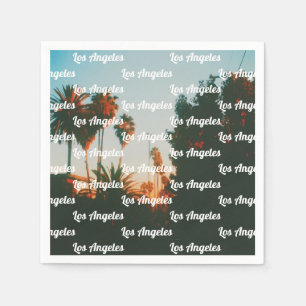 Los Angeles, West Hollywood Travel Souvenir Napkins