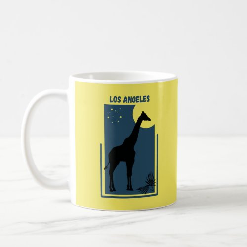 Los Angeles Zoo California Vintage Giraffe Coffee Mug