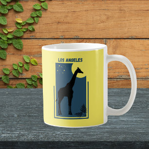 Los Angeles Zoo California Vintage Giraffe Coffee Mug