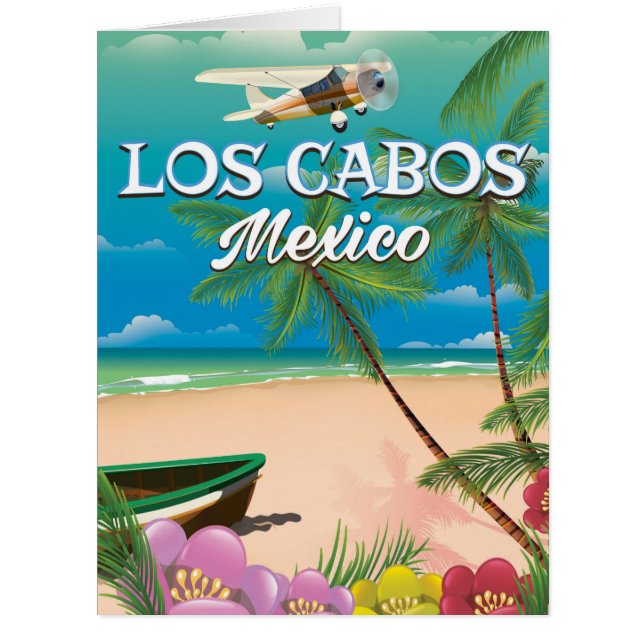 Los Cabos Mexico Beach poster Cards (Front)