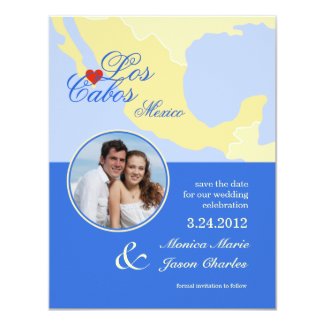Los Cabos Mexico Save the Date Photo Announcement