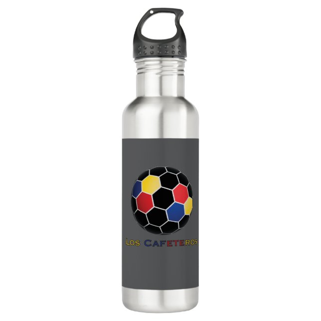 Los Cafeteros Stainless Steel Water Bottle (Front)