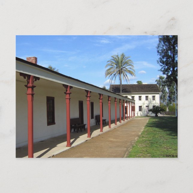 Los Encinos Historic California Adobe Postcard (Front)