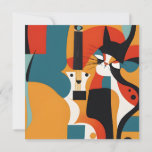 Los Gatos Miro Tocando Jazz Cards