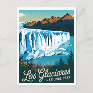 Los Glaciares National Park Vintage Postcard