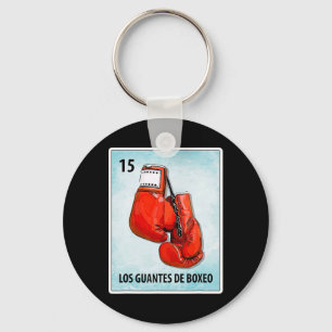 Los Guantes De Boxeo Mexican Boxing Gloves Cards  Keychain