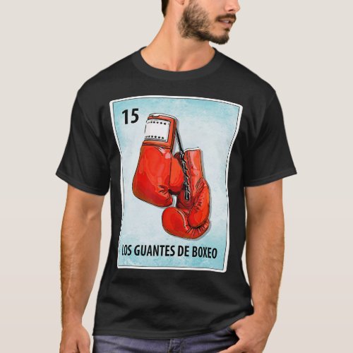 Los Guantes De Boxeo Mexican Boxing Gloves Cards T_Shirt