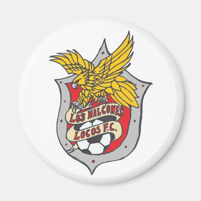 Los Halcones Locos FC - Fridge Magnet Round (Front)