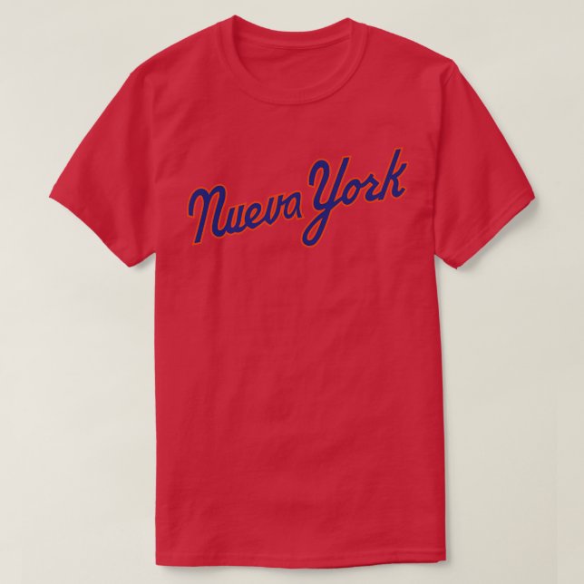 Los Mets de Nueva York 80s Scirpt T-Shirt (Design Front)