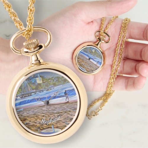 Los Muertos Beach 786 Necklace Watch