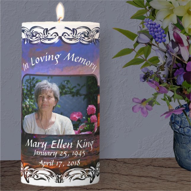 Los Muertos Pier In Loving Memory 1182 Pillar Candle (Creator Uploaded)