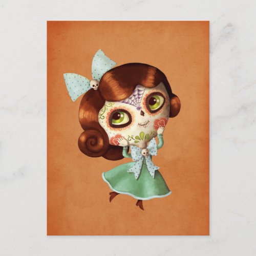 Los Muertos Vintage Doll Dia Postcard