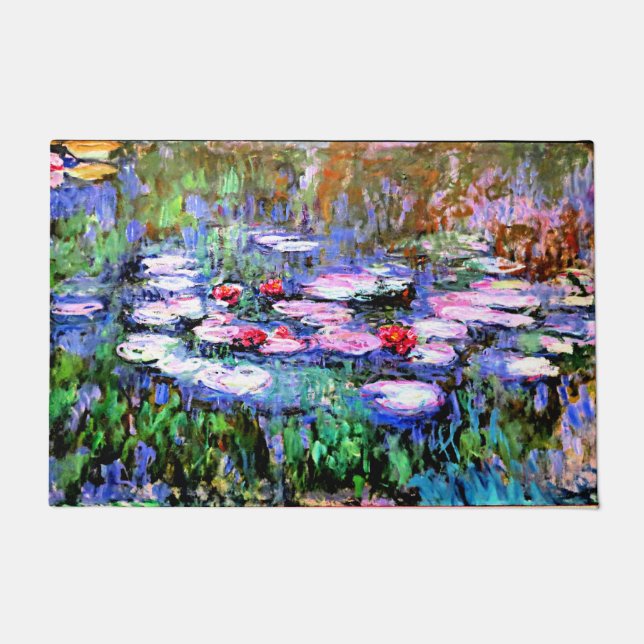 Los Nenufares (water lilies) by Claude Monet Doormat (Front)