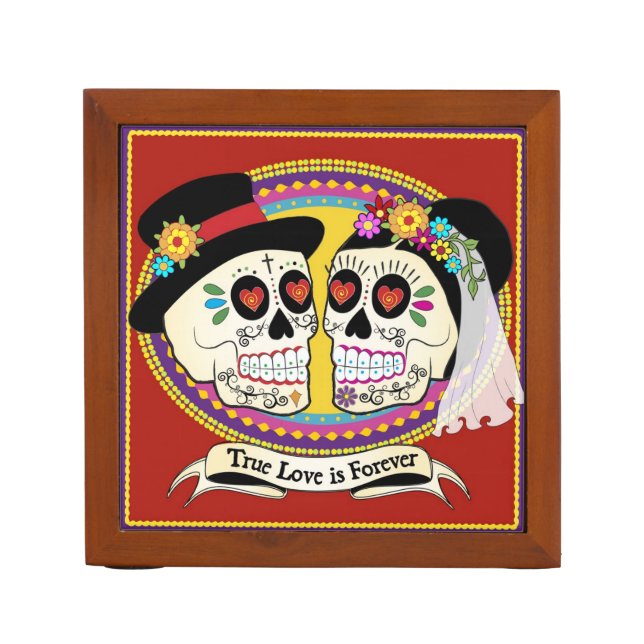 Los Novios (English) Desk Organizer (Front)