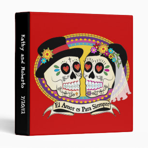 Los Novios Sugar Skull Binder (Spanish)