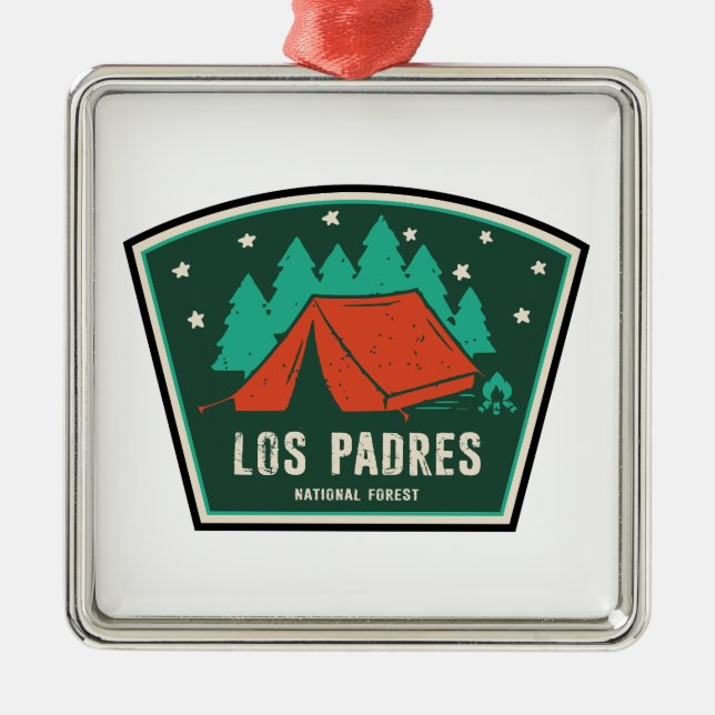 Los Padres National Forest California Camping Metal Ornament (Front)