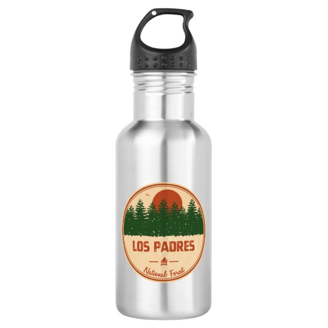 Los Padres National Forest Stainless Steel Water Bottle (Front)